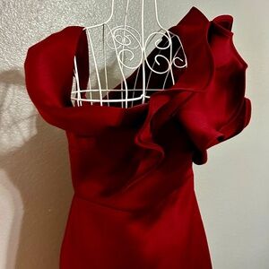 Long dark burgundy formal/evening/prom gown